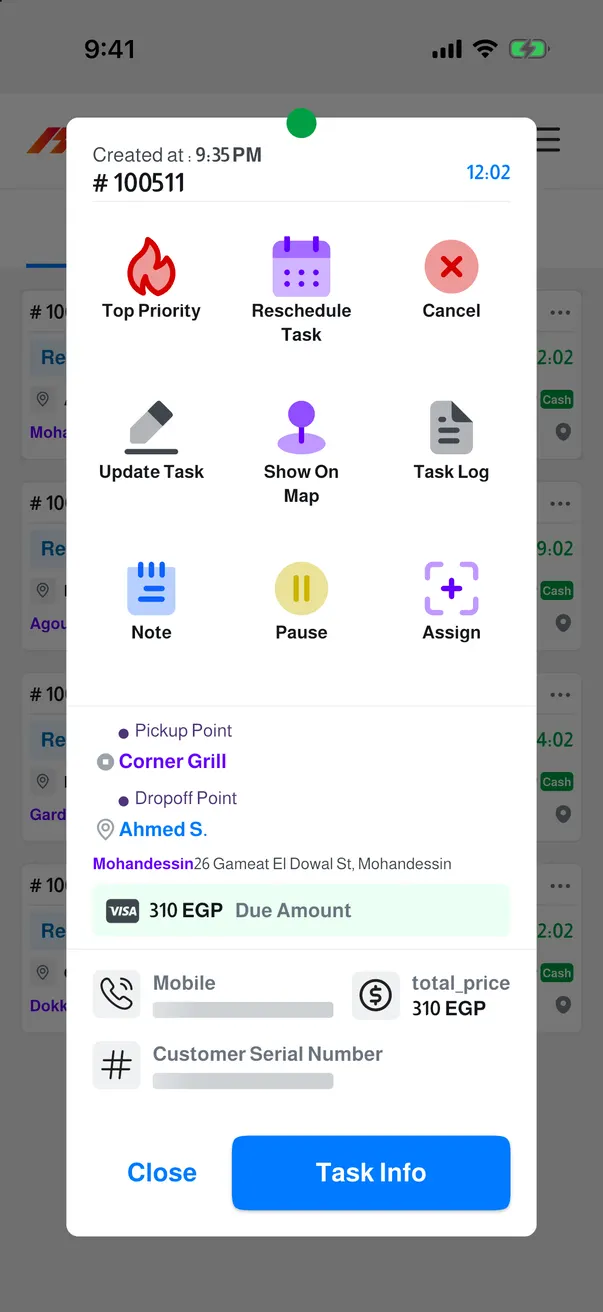 A task flagged top priority