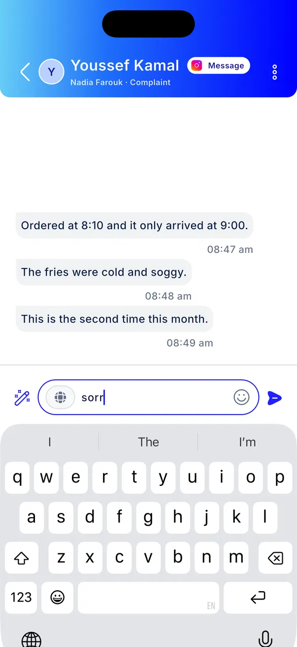 A customer thread